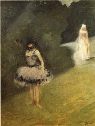 Jean-Louis Forain Dancer Standing behind a Stage Prop china oil painting image